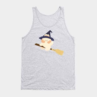 Flying witch bunny on Halloween! Tank Top